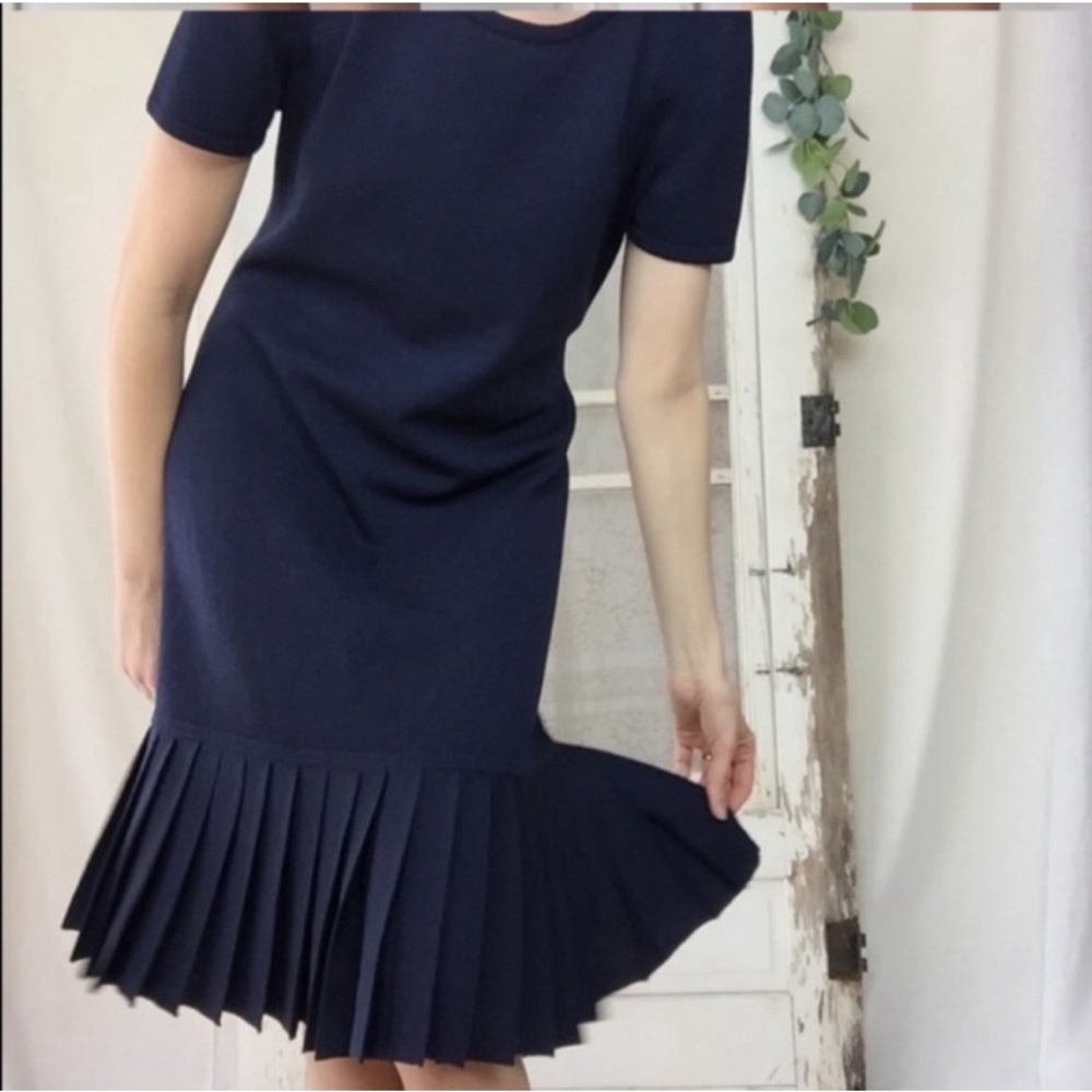 St John Sport Pleated Ruffle Dress